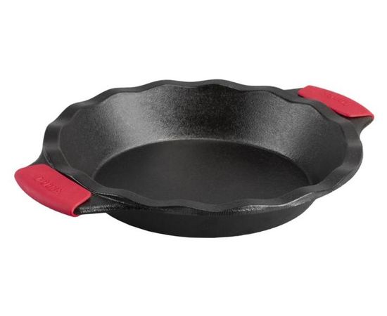 Форма для выпечки пирога с силиконовыми прихватами, круглая, 23 см, материал: чугун, BW9PIEA1, BAKEWARE, LODGE, США, фото 