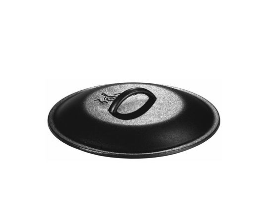 Сковорода с крышкой глубокая, 30 см, черная, чугун, Lodge, фото , изображение 2