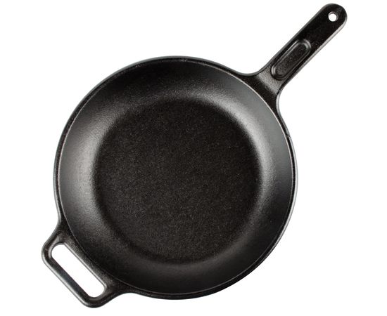 Сковорода круглая с ручкой 30 см, черная, чугун, Lodge, фото , изображение 2
