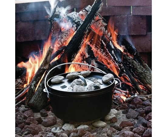 Казан, 25 см, 4.7 л, черный, чугун, Lodge, фото , изображение 3