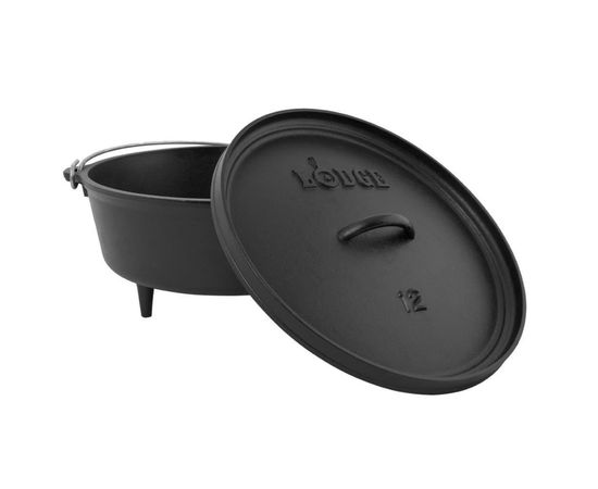 Казан, 30 см, 5.6 л, черный, чугун, Lodge, фото , изображение 3