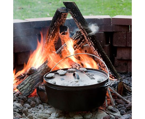 Казан, 36 см, 9.4 л, черный, чугун, Lodge, фото , изображение 3