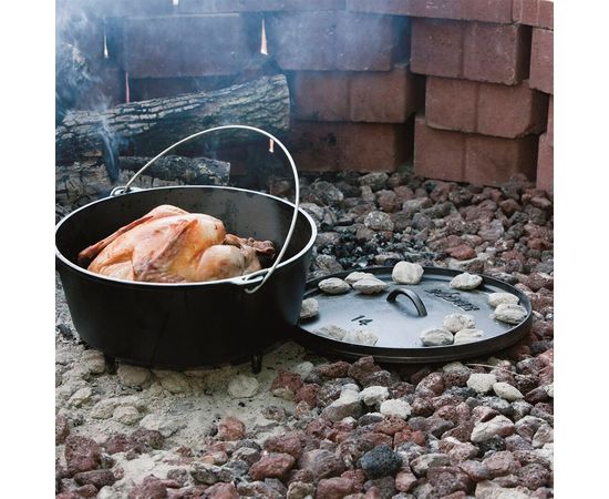 Казан, 36 см, 9.4 л, черный, чугун, Lodge, фото , изображение 4