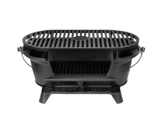 Жаровня - гриль, размер: 48 х 26 см, материал: чугун, L410, LODGE, США, фото , изображение 3