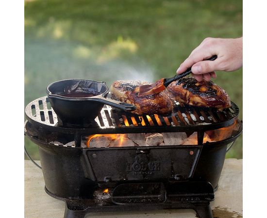 Жаровня - гриль, размер: 48 х 26 см, материал: чугун, L410, LODGE, США, фото , изображение 4