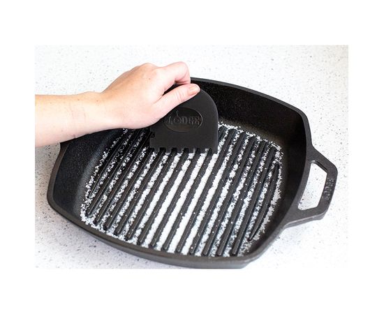 Набор из 2-ух скребков для гриля, материал: пластик, цвет: черный, красный, SCRAPERGPK, LODGE, США, фото , изображение 3