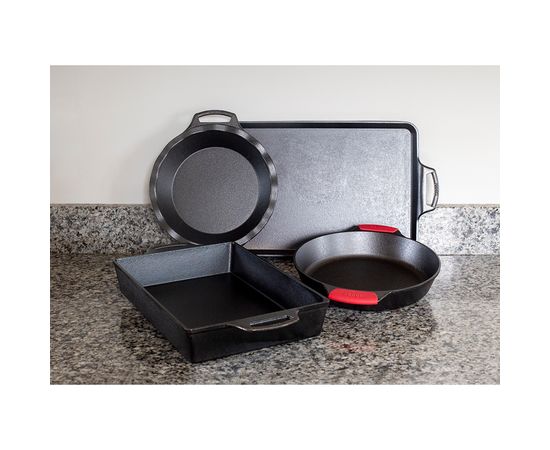 Набор ручек-прихваток, 2 шт, красные, силикон, Lodge, фото , изображение 8