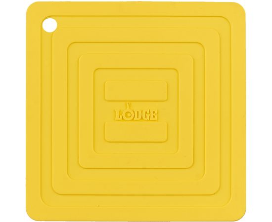 Подставка под кастрюлю, 15x15 см, желтая, силикон, Lodge, Цвет: Желтый, фото 