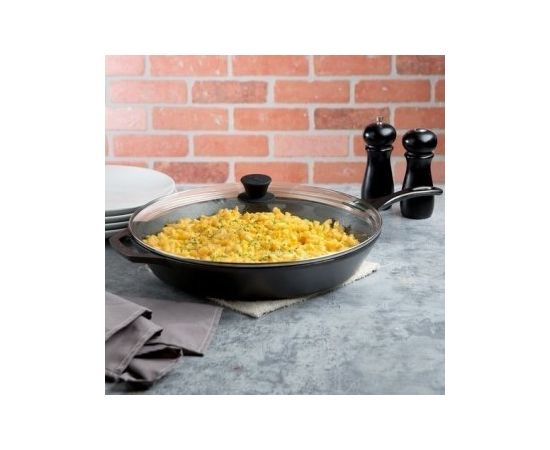 Крышка круглая стеклянная, диаметр: 38 см, материал: стекло, LODGE, США, фото , изображение 7