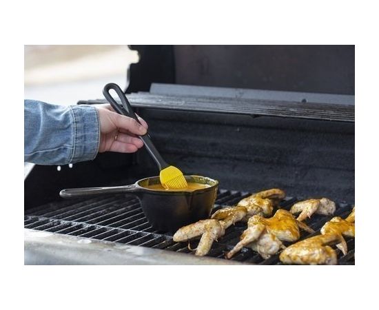 Набор из 2-х предметов: ковш 0,45 л + кисть 23 см, материал: чугун, силикон, LODGE, США, фото , изображение 5