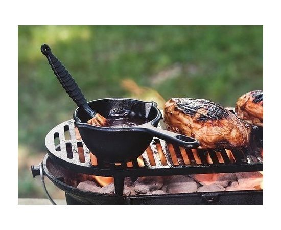 Набор из 2-х предметов: ковш 0,45 л + кисть 23 см, материал: чугун, силикон, LODGE, США, фото , изображение 6