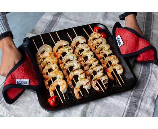 Гриль квадратный с двумя ручками, Chef Collection, 28 см, чугунный, LC11SGP, Lodge, фото , изображение 4