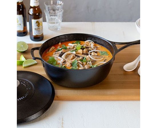 Сковорода глубокая с крышкой, 26 см, материал: чугун, BL49LDSK, LODGE, фото , изображение 7