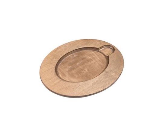 Подставка овальная для сковороды 4020302, 30.5х25.5 см, коричневая, дерево, Lodge, фото 