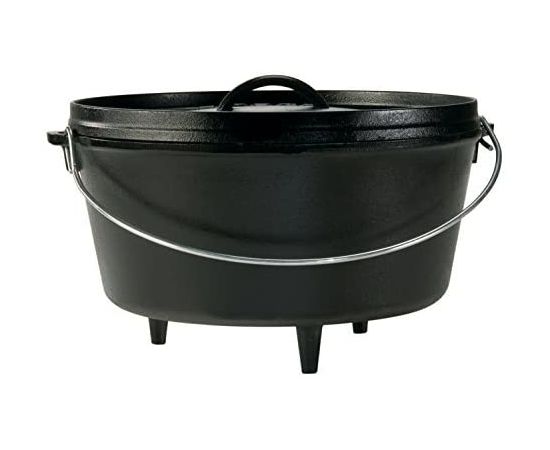 Жаровня на ножках, объем: 7,5 л, диаметр: 30 см, высота: 12,7 см, материал: чугун, черная, LODGE, США, фото 