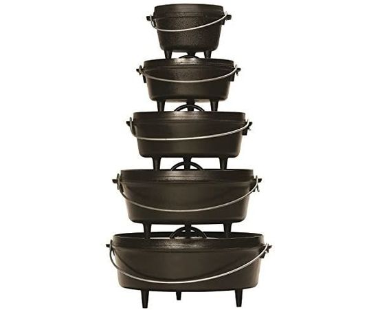 Жаровня на ножках, объем: 7,5 л, диаметр: 30 см, высота: 12,7 см, материал: чугун, черная, LODGE, США, фото , изображение 6