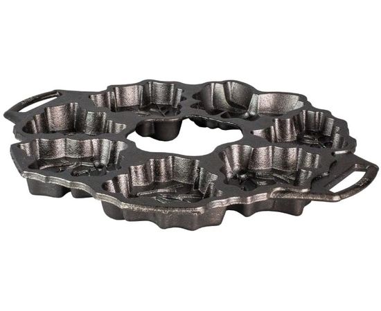 Форма для выпечки печенья с силиконовыми прихватами, круглая, 32 см, 7 отделений, материал: чугун, BWHWA1, BAKEWARE, LODGE, США, фото 