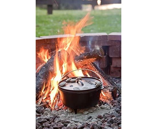 Жаровня на ножках, объем: 7,5 л, диаметр: 30 см, высота: 12,7 см, материал: чугун, черная, LODGE, США, фото , изображение 7