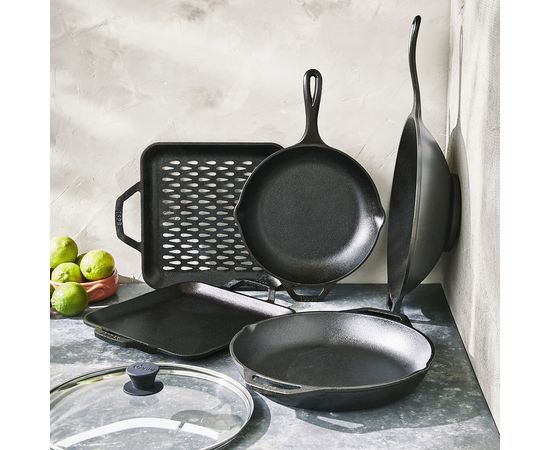 Сковорода Chef Collection, 32 см, чугунная, LC12SK, Lodge, Диаметр сковороды, см: 32, Цвет: Черный, фото , изображение 7