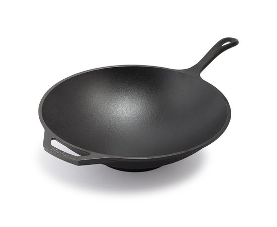 Сковорода-вок с длинной ручкой, Chef Collection, 30 см, чугунная, LC12SF, Lodge, фото 