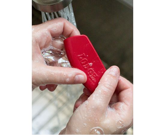 Набор ручек-прихваток, 2 шт, красные, силикон, Lodge, фото , изображение 2