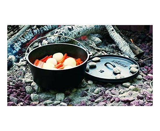 Жаровня на ножках, объем: 7,5 л, диаметр: 30 см, высота: 12,7 см, материал: чугун, черная, LODGE, США, фото , изображение 8