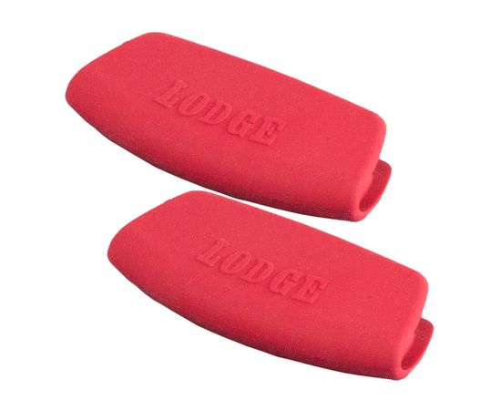 Набор ручек-прихваток, 2 шт, красные, силикон, Lodge, фото 