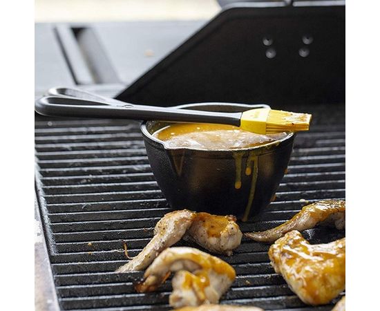 Набор из 2-х предметов: ковш 0,45 л + кисть 23 см, материал: чугун, силикон, LODGE, США, фото , изображение 4