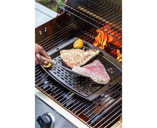 Противень-гриль, размер: 38 х 30 см, материал: чугун, L15RCGT, LODGE, США, фото , изображение 9