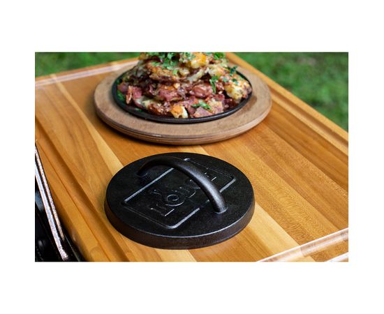 Пресс для бургера 15 см, черный, чугун, Lodge, фото , изображение 7