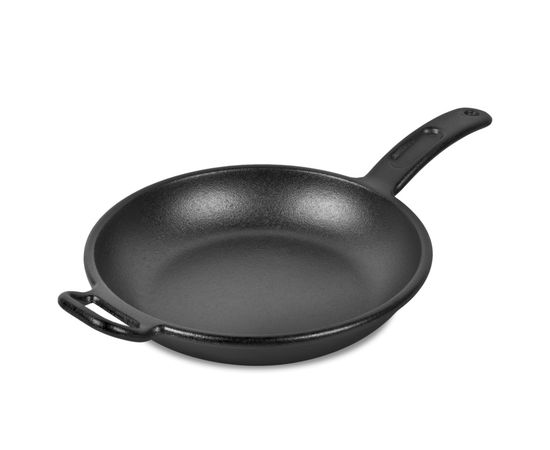 Сковорода круглая с ручкой 30 см, черная, чугун, Lodge, фото 
