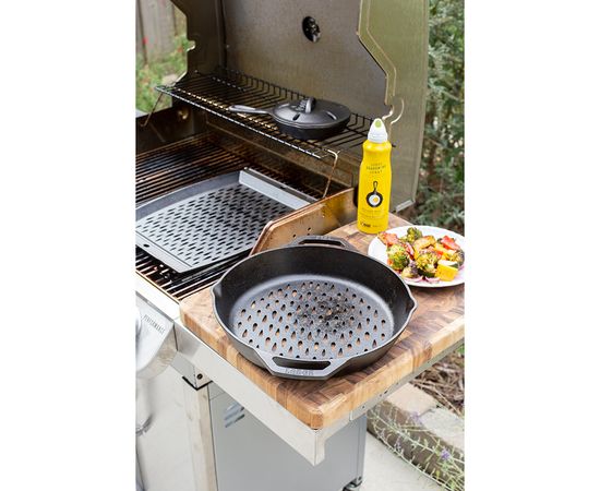 Противень-гриль, размер: 38 х 30 см, материал: чугун, L15RCGT, LODGE, США, фото , изображение 7