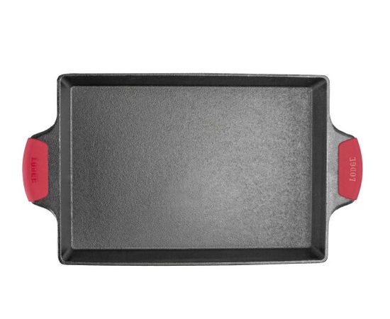 Форма для выпечки с силиконовыми прихватами, прямоугольная, размер: 23 х 33 см, материал: чугун, BW13CA1, BAKEWARE, LODGE, США, фото , изображение 2