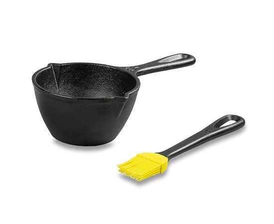 Набор из 2-х предметов: ковш 0,45 л + кисть 23 см, материал: чугун, силикон, LODGE, США, фото 