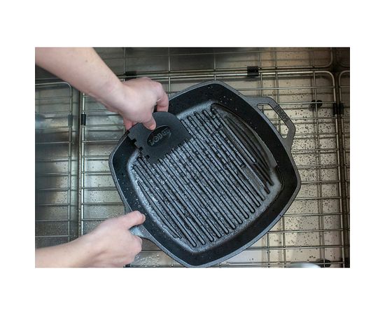 Набор из 2-ух скребков для гриля, материал: пластик, цвет: черный, красный, SCRAPERGPK, LODGE, США, фото , изображение 4