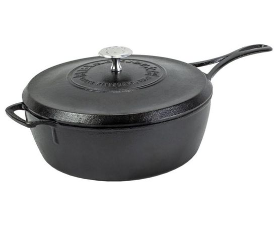 Сковорода глубокая с крышкой, 26 см, материал: чугун, BL49LDSK, LODGE, фото 