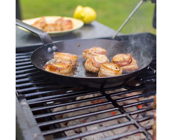 Сковорода круглая 25 см, карбоновая сталь, Lodge, фото , изображение 4