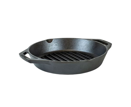 Сковорода-гриль с двумя ручками, 26.67 см, чугун, L8GPL, LODGE, фото 