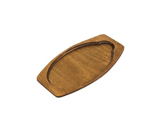 Подставка для сковороды овальная 4020499, коричневая, дерево, Lodge, фото 