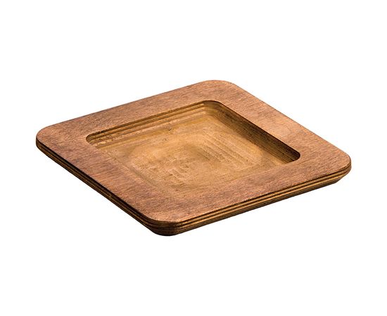 Подставка квадратная для сковороды 4020325, 19.5х19.5 см, коричневая, дерево, Lodge, фото 
