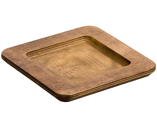 Подставка квадратная для сковороды 4020325, 19.5х19.5 см, коричневая, дерево, Lodge, фото , изображение 2