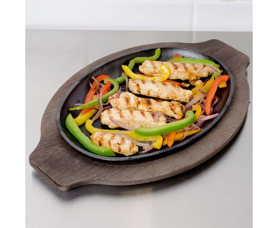 Подставка овальная для сковороды 4020303, 34х23 см, коричневая, дерево, Lodge, фото , изображение 3