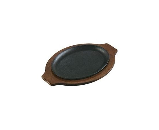 Подставка овальная для сковороды 4020303, 34х23 см, коричневая, дерево, Lodge, фото , изображение 2