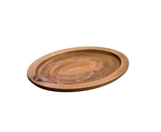 Подставка овальная для сковороды 4020135, 30х23 см, коричневая, дерево, Lodge, фото 