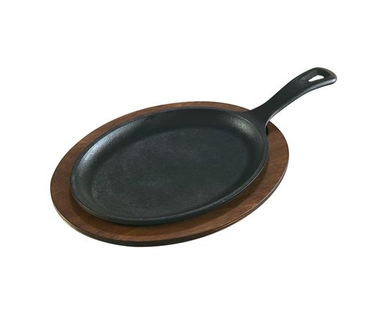 Подставка овальная для сковороды 4020135, 30х23 см, коричневая, дерево, Lodge, фото , изображение 2
