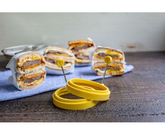 Кольцо силиконовое для жарки 10 см. желтое, Lodge, фото , изображение 2