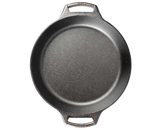 Сковорода с двумя ручками круглая 26 см, черная, чугун, Lodge, фото , изображение 3