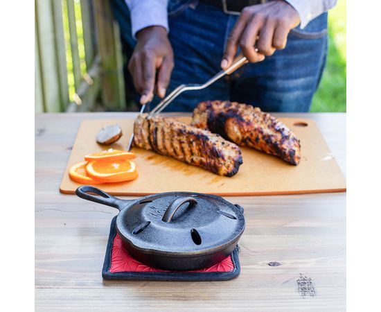 Пресс для бургера 15 см, черный, чугун, Lodge, фото , изображение 8