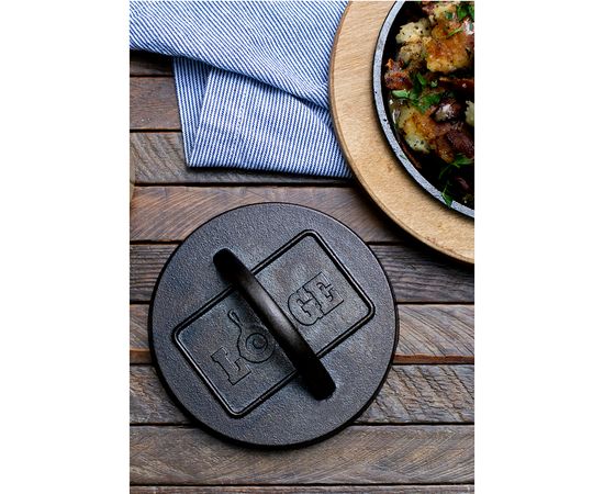 Пресс для бургера 15 см, черный, чугун, Lodge, фото , изображение 9