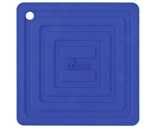 Подставка под кастрюлю, 15x15 см, голубая, силикон, Lodge, Цвет: Голубой, фото 